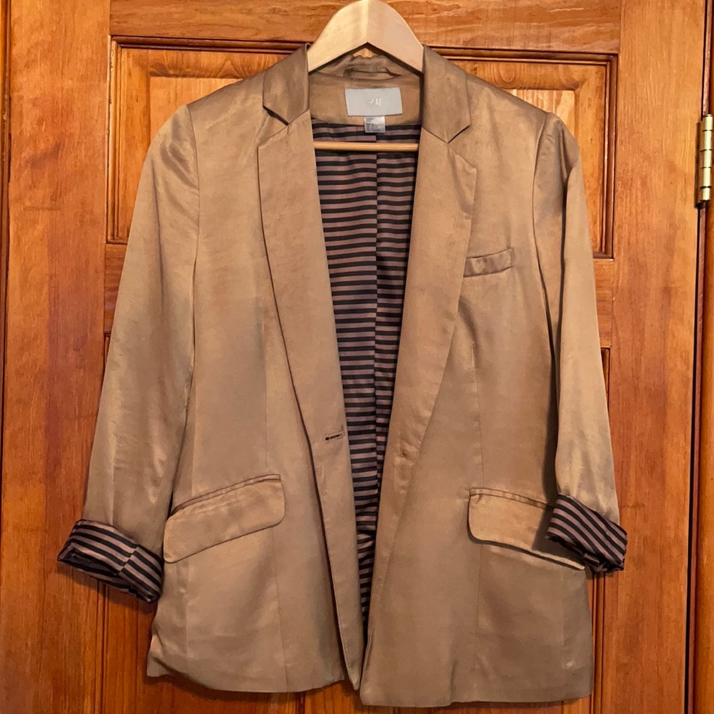 H&M Satin Gold Blazer